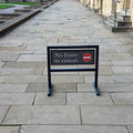 Christ Church - Tom Quad - (14 of 15) - No entry to visitors sign